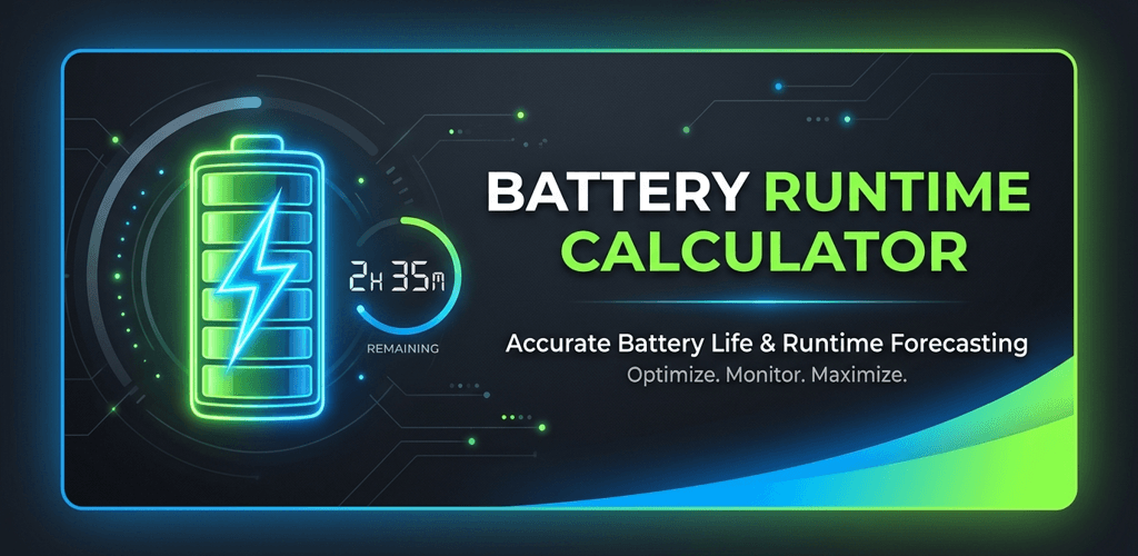 Battery Runtime Calculator Feature Graphic