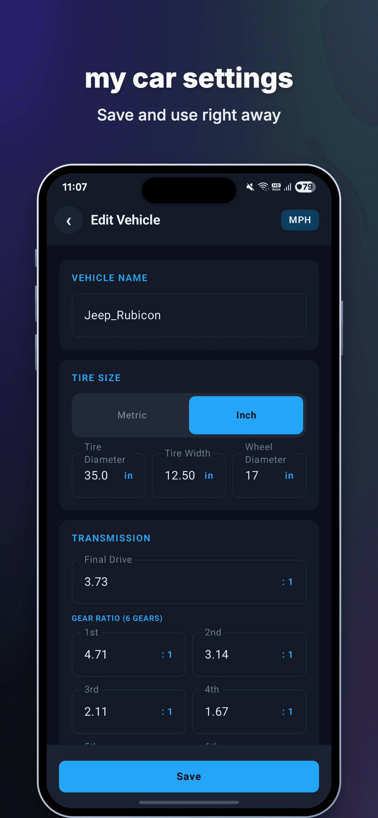 Gear Ratio & Speed Calculator Screenshot 6